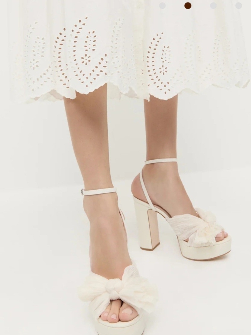 Loeffler Randall Natalia Pearl Platform Ankle-Strap Sandals Size 7.5